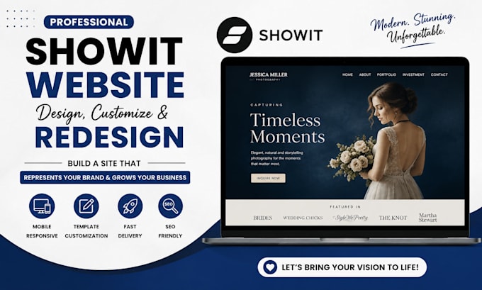 design showit website, customize showit template and redesign showit website