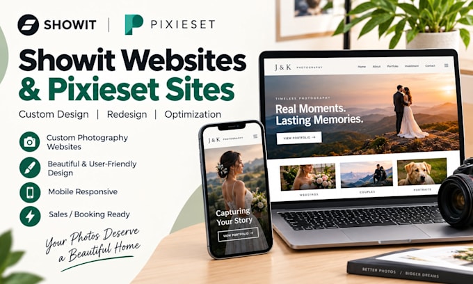 design showit photography websites and customize or redesign pixieset sites
