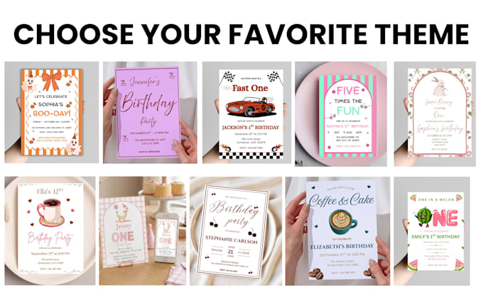 design editable canva birthday and halloween invites