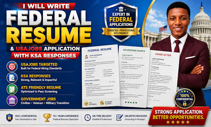 write a federal resume and usajobs application with ksa responses