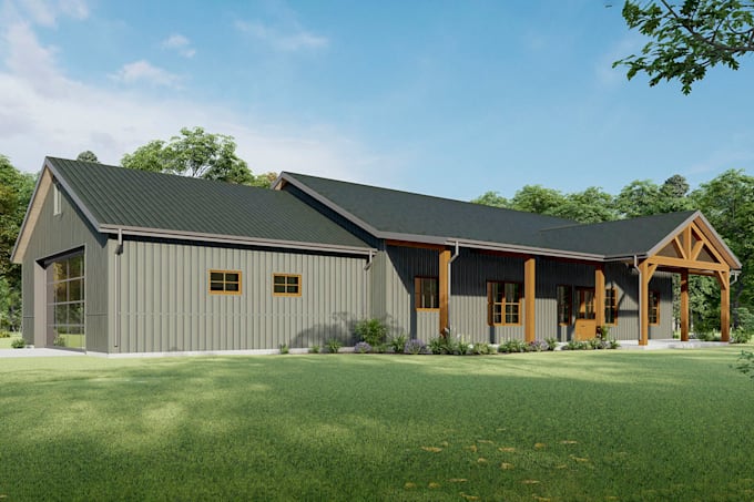 design custom barndominium and barn house floor plans with 3d modeling