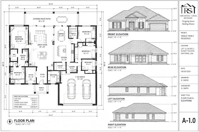 usa architect permit house plan icf drawing calculation deck adu shed