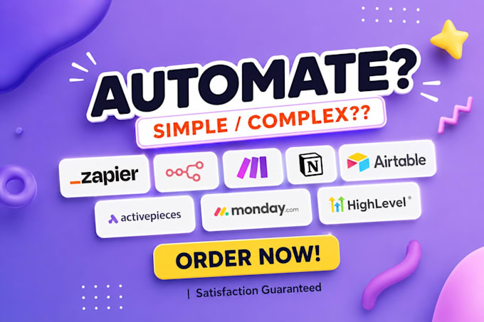 build n8n, zapier, make, airtable and wordpress automations