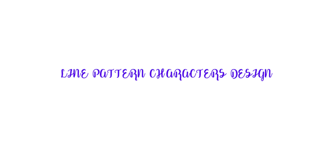 pattern line charcter for input and output of lines