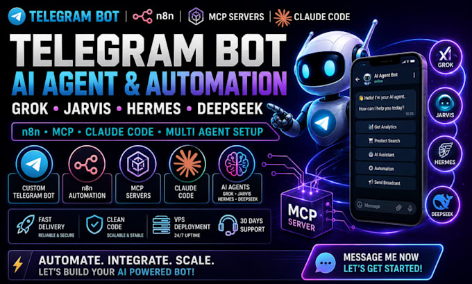 setup fix grok telegram trading bot jarvis ai hermes dsh agent os n8n claude mcp