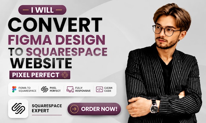 convert figma design to squarespace website pixel perfect