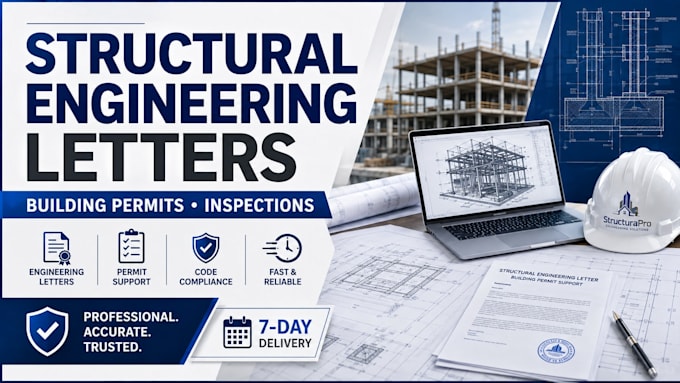 prepare professional structural engineering letters for building permits