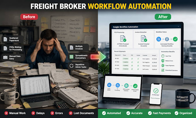 automate freight broker pod, invoice and document workflows with ai automation