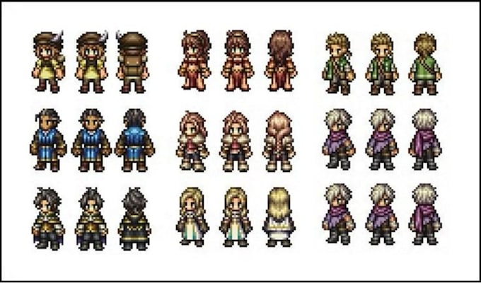 create custom pixel art, pixel characters, sprites