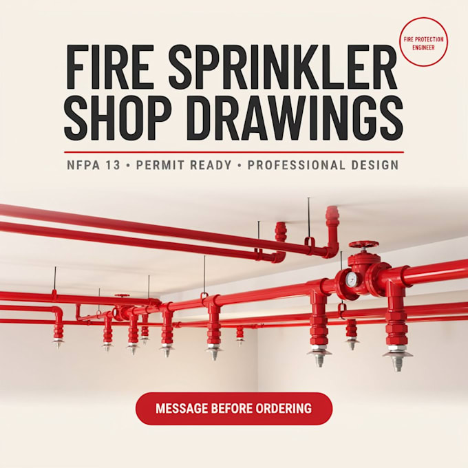 create fire sprinkler permit drawings and shop drawings