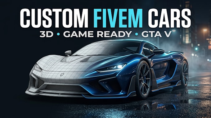 create 3d fivem car model 3d gta 5 car modeling fivem game ready vehicle model