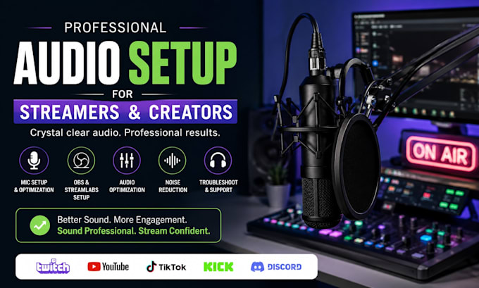 set up your microphone and obs audio for professional streaming