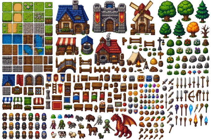 create custom pixel art tilesets and game assets