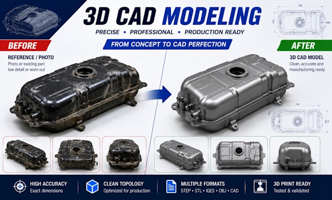 do 3d cad modelling reverse engineering product design cad design prototype