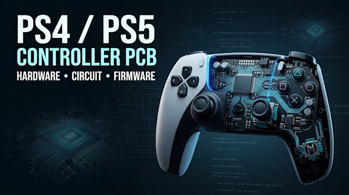 design ps4 ps5 game controller pcb, hardware, circuit and embedded firmware