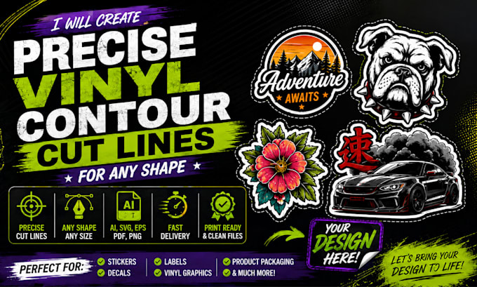 create precise vinyl contour cut lines