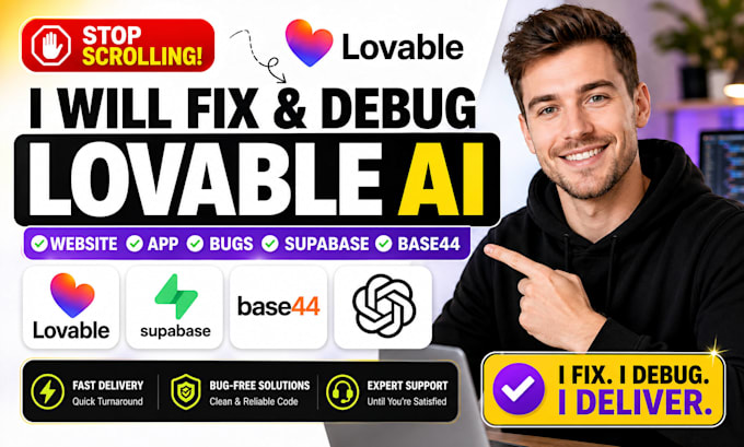 lovable ai fix lovable website lovable app lovable dev supabase debugging base44