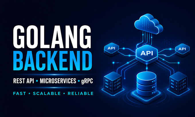 develop a scalable golang backend, rest API, or microservice