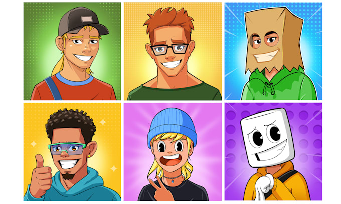 draw a youtube cartoon profile picture or avatar