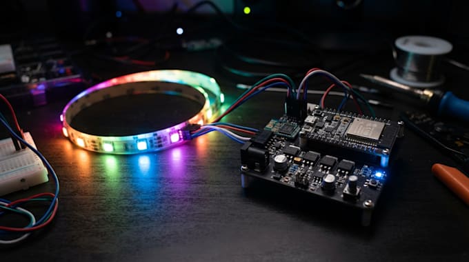 design led driver, rgb controller, dimmer and smart lighting pcb