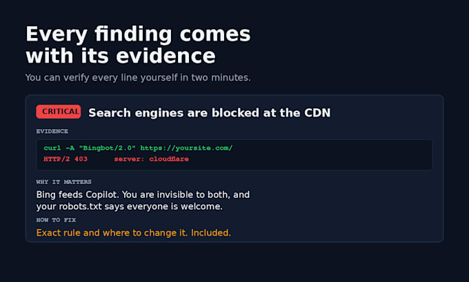 audit your site for ai search visibility and bot access