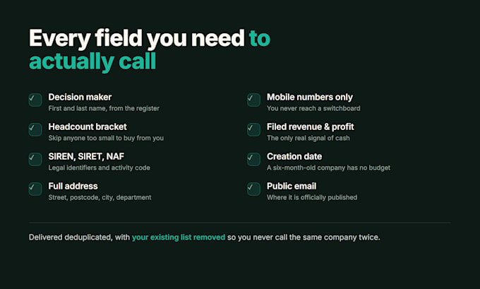 build a verified french b2b lead list