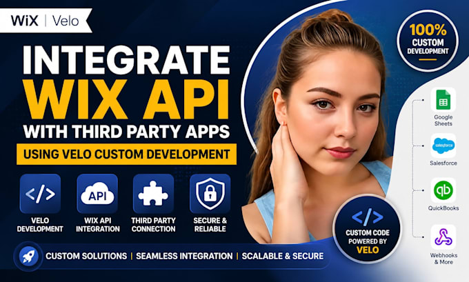 integrate wix API with third party apps using velo custom development
