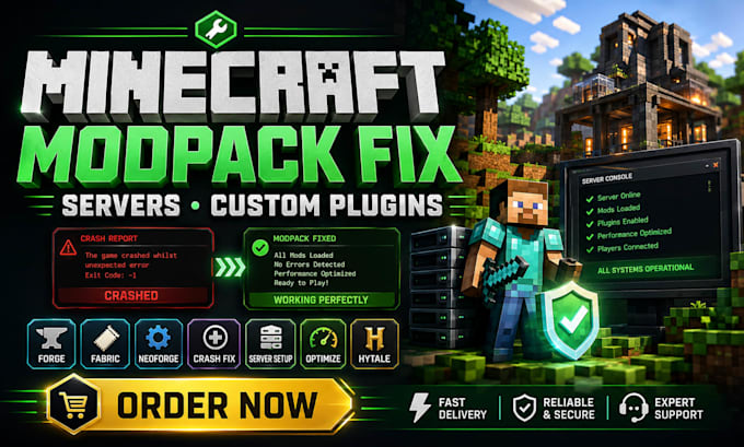 create fix minecraft modpack plugin fivem server forge fabric neoforge hytale