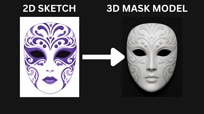 sculpt custom 3d printable masks for cosplay and horror