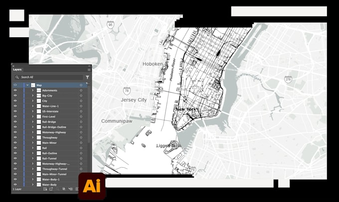 design custom rv parks, city maps, parking lots in vector illustrator