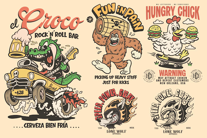 vintage retro rubber hose illustration