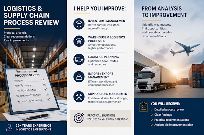 review and improve your logistics, warehouse or supply chain processes