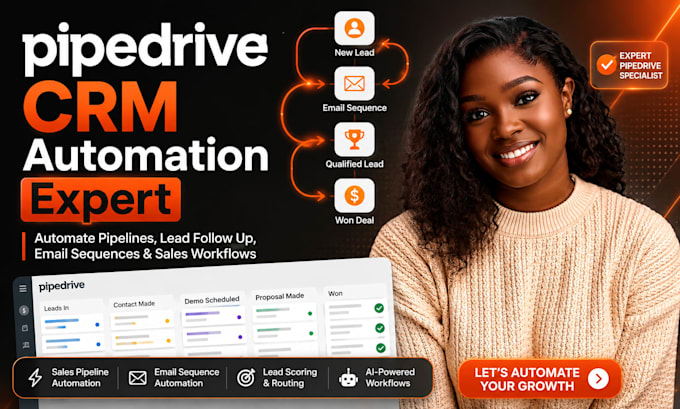 automate pipedrive CRM pipelines lead follow up email sequences sales workflow