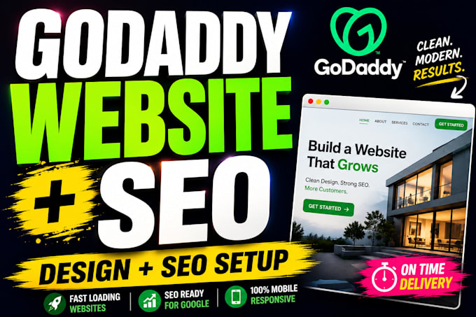 design godaddy website with proper godaddy SEO setup
