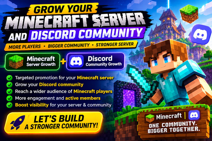 grow your minecraft server and discord community