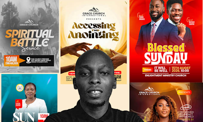 design creative church sermon and event flyers for instagram
