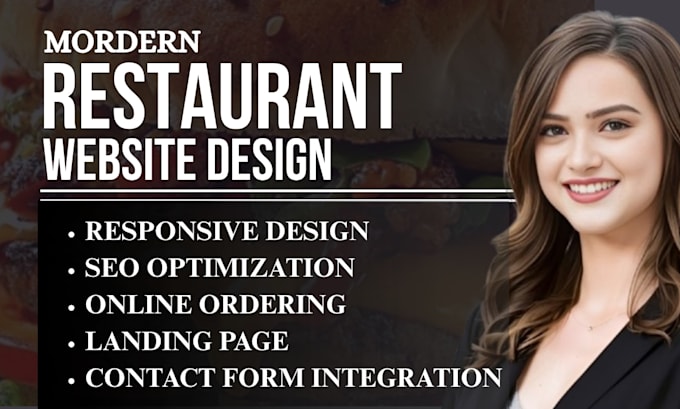 design restaurant website, delivery, cafe, bakery site online ordering wordpress