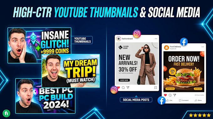 do graphics design canva design facebook posts inssta posts x post yt thumbnails