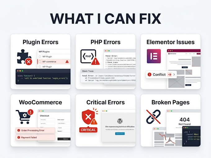fix wordpress ecommerce website bugs