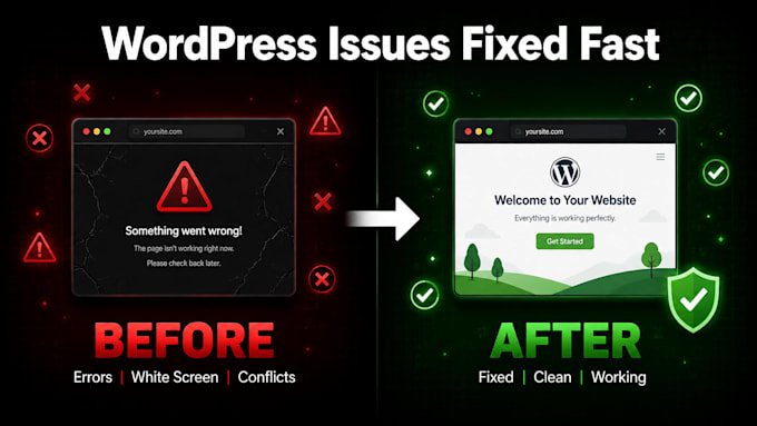 fix wordpress bugs, errors and provide ongoing support