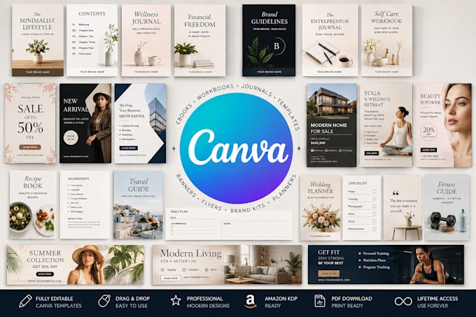 do minimalist editable canva ebook canva logo canva flyer printable files ready