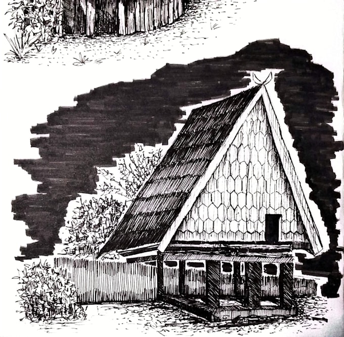 draw hand drawn architecture pen sketches