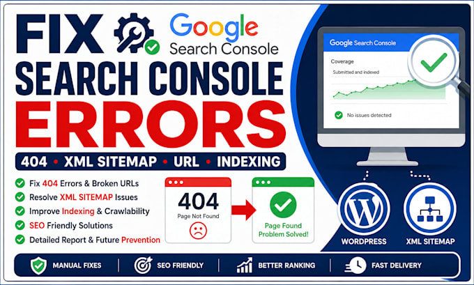 fix google search console 404 wordress xml sitemap errors 404 errors url issues