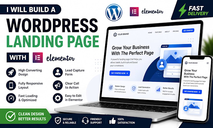 build a wordpress landing page with elementor