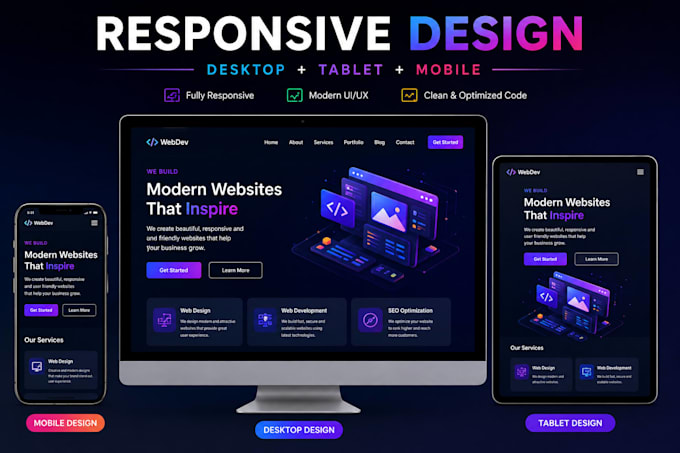 create a responsive HTML CSS website for your business