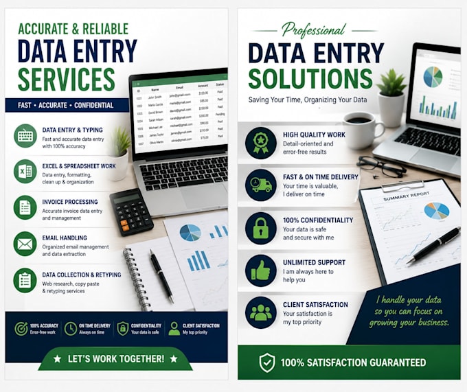 do data entry, email handling and invoice processing