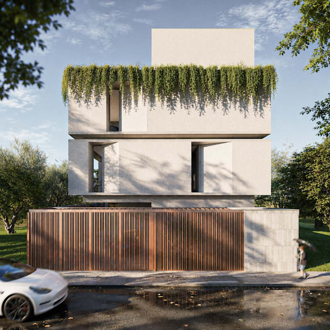 do realistic 3d architectural rendering, image visualization
