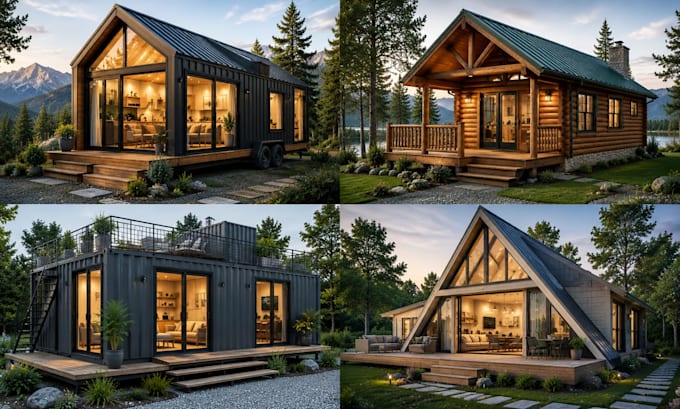 design attractive tiny house , cabin house , container house ,frame house now