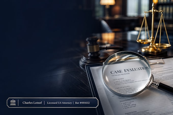 prepare a professional legal case evaluation document