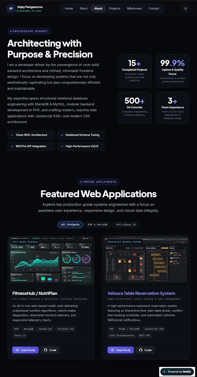build and design your professional website portfolio